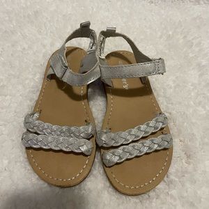 Carter’s Girls Silver Sandals Size 8